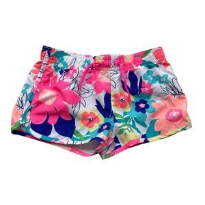 Gymboree swim board shorts L large 10 12 spring floral coconut girl kawaii